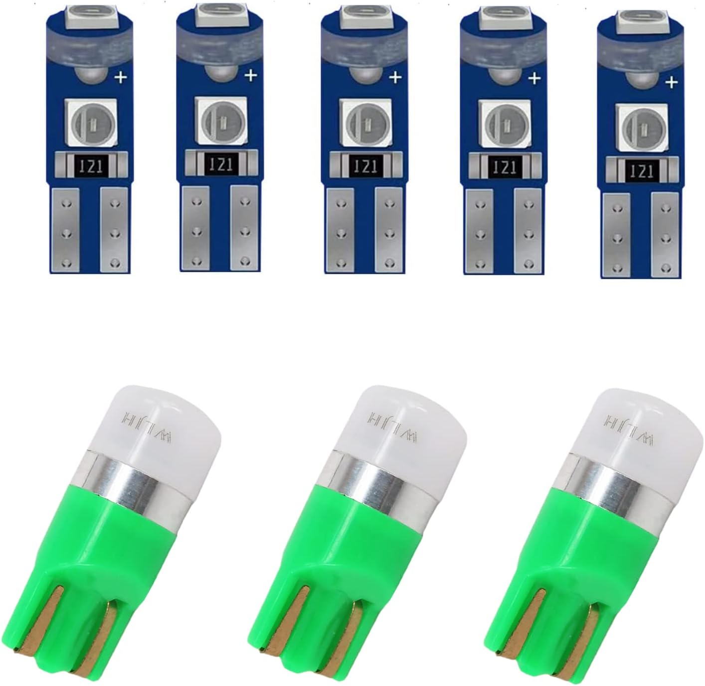 WLJH Extremely Bright Green Dash Instrument Cluster Panel Gauge Lights and Warning