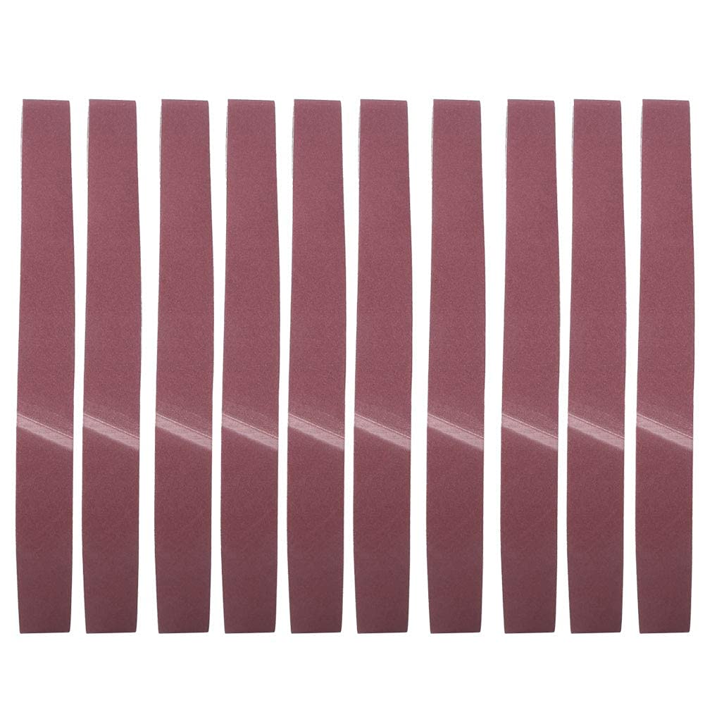 Lot de 10 courroies abrasives abrasives circulaires en oxyde d'aluminium GXK51 – B pour le travail du bois, le meuble, le polissage avec une haute efficacité de meulage (120#) durable et tendance