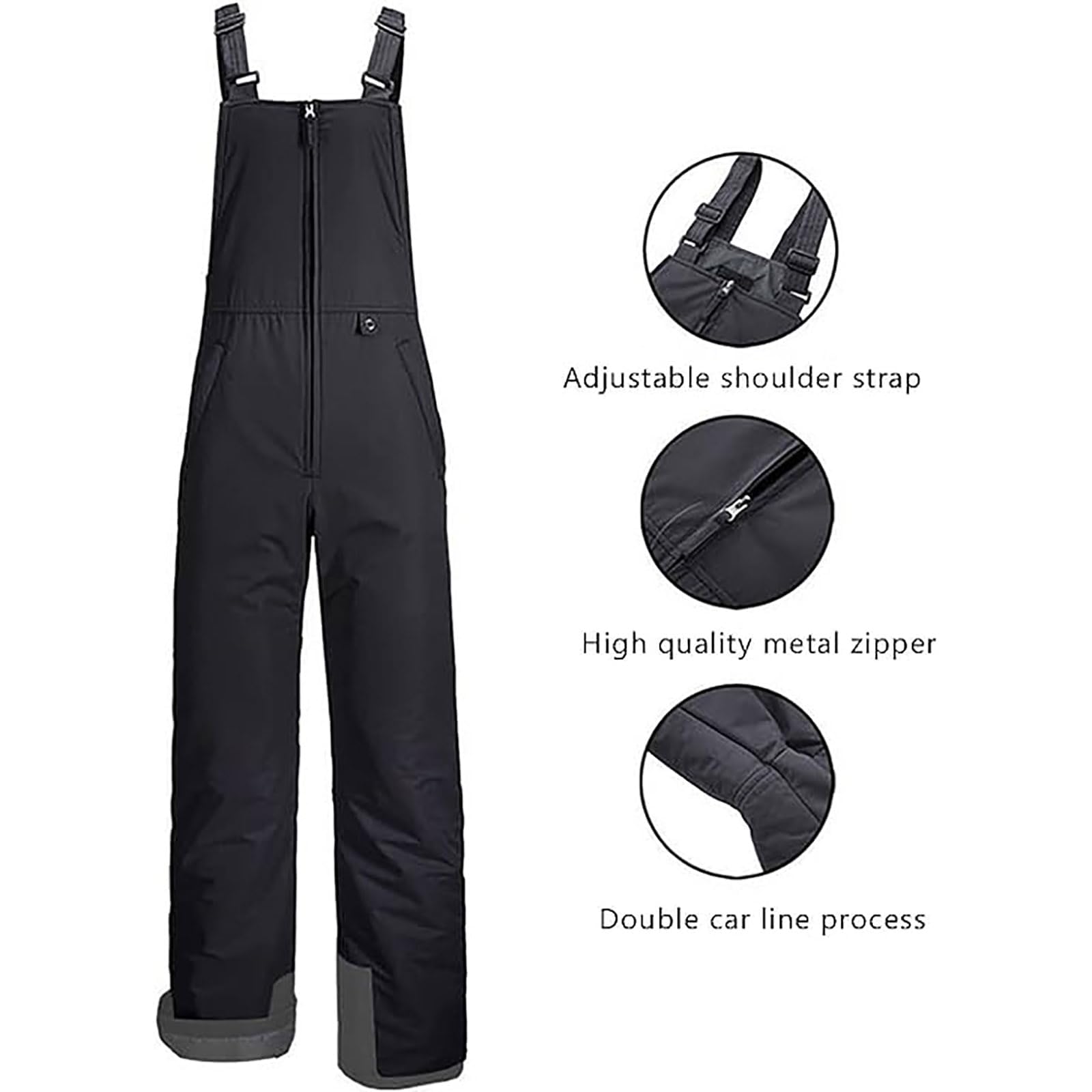 Zimowe ciepłe wiatroszczelne snowboard sportowe spodnie śniegowe kombinezony, izolowane wiatroszczelne sporty outdoorowe kombinezony narciarskie (żółty, 3XL)