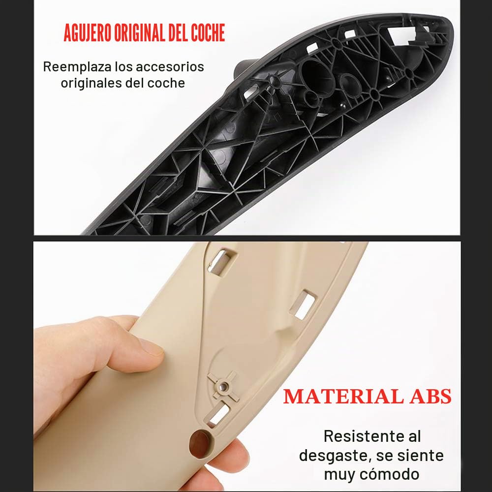 1 par de manijas de puerta interior para BMW F30 F31 F32 F33 F34 F36 F80 cubierta interior de coche para BMW Serie 3 4 316 318 320 325 316 318 320 320 325 328 330 340 (Negro，Tirador Puerta Delantera)