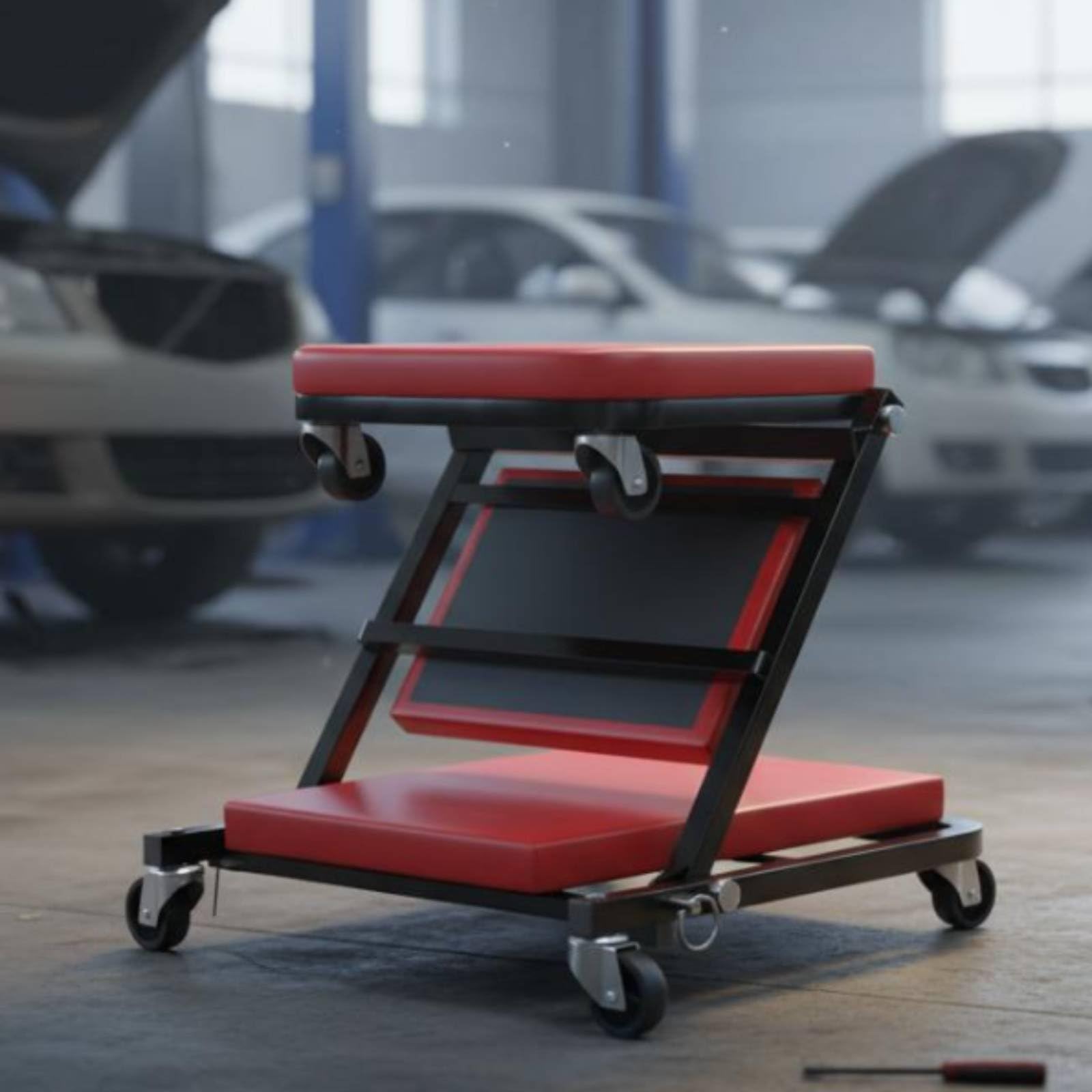 Lettino Meccanico Pieghevole Portata Alta Carrello Sottoauto Pieghevole Resistente Lubrificanti e Detergenti e Detergenti Lettino da Officina Con