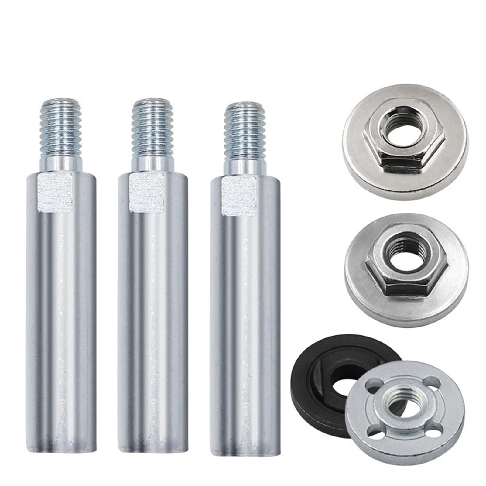 Cijufoi One Color 3Pcs/Set 80Mm Thread Adapter Shaft Polishing Pad Grinding Connection Rod Polisher Accessories M10 Angle Grinder Extension Rod