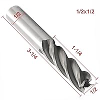 Vista 5 de Luomorgo 3/16 5/32 7/16 1/2 9/16 Diámetro de corte cuadrado extremo de nariz recta cortador de molino 5pcs