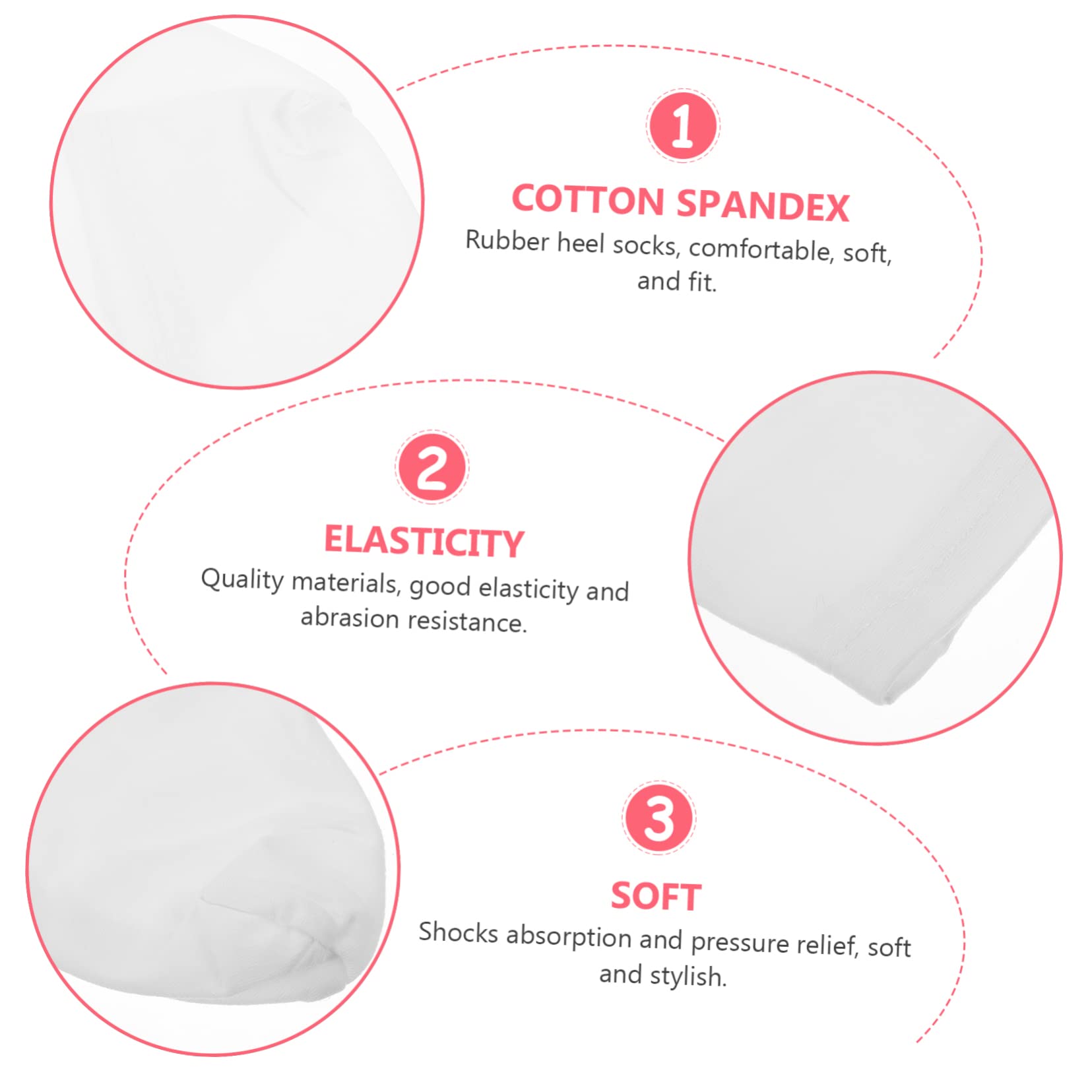 Ipetboom 4 Pairs Moisturizing Socks Overnight Foot Care Cotton Spandex Stretch Socks