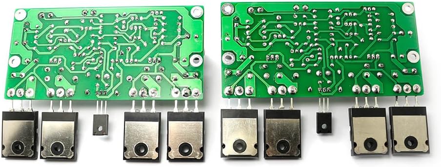Bottom view of two LJM L20SE amplifier boards