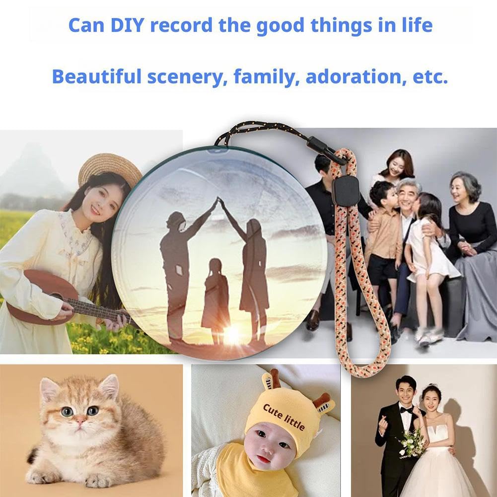 Album photo numérique boule de cristal 3D, affichage vidéo numérique en boule de cristal personnalisée, cadeau DIY avec écran électronique pour couples, animaux domestiques, albums de mariage
