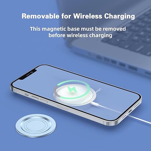 Miniatura 2 de AUROX Compatible with MagSafe Base for iPhone 15141312 Magnetic Base PlateBase Only Intended for Pop Socket Grip and Phone Ring HolderRemovable for