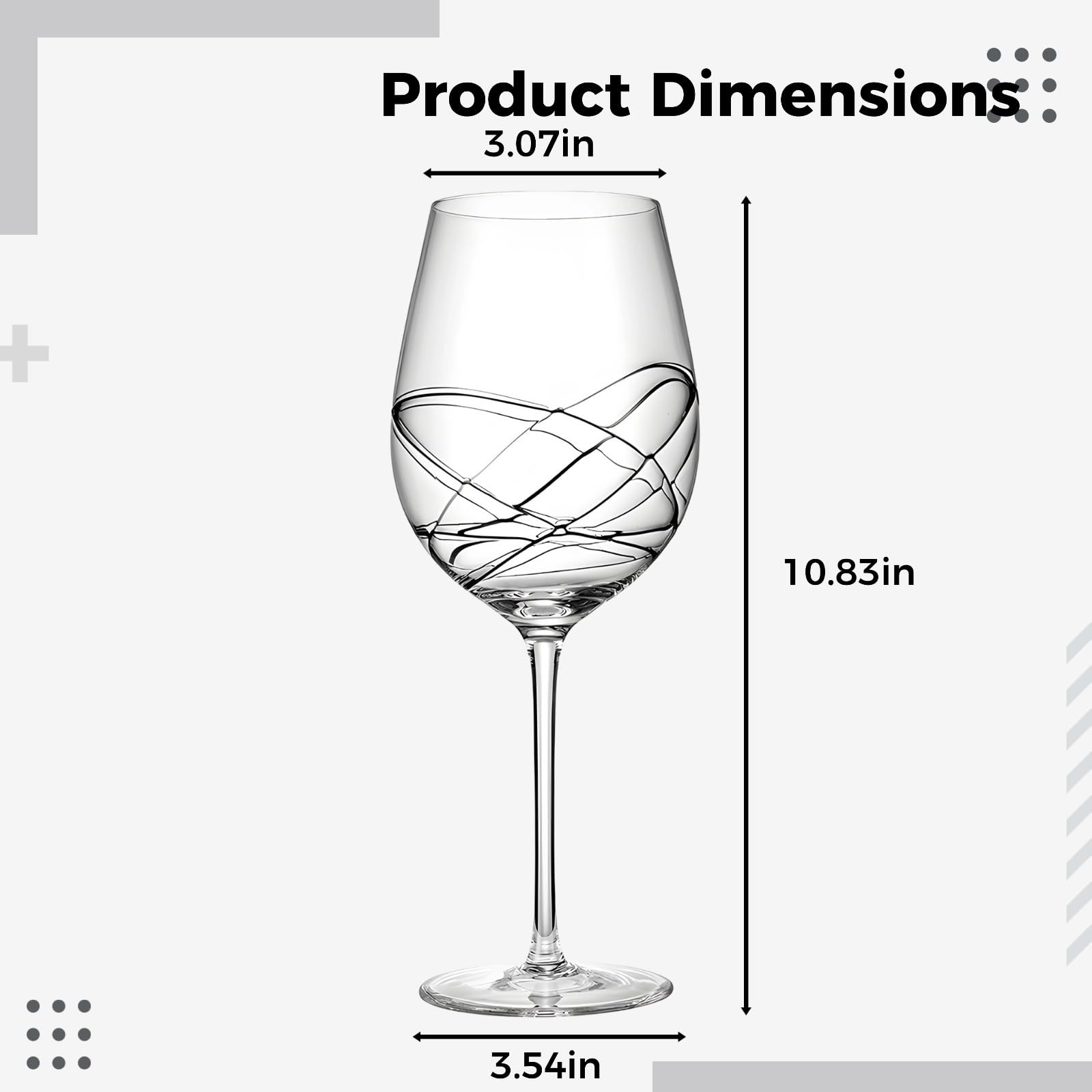 Weingläser, transparent und hoher Fuß, langer Stiel, für Aperol-Spritz und besondere Anlässe, klares Glas, 2 Stück