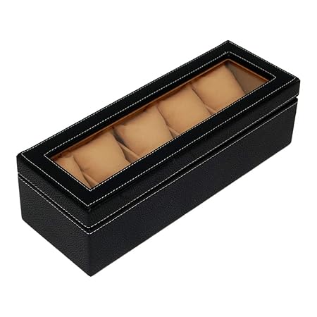 BWC024 Trasparent Top Watch Case for 5 Watches