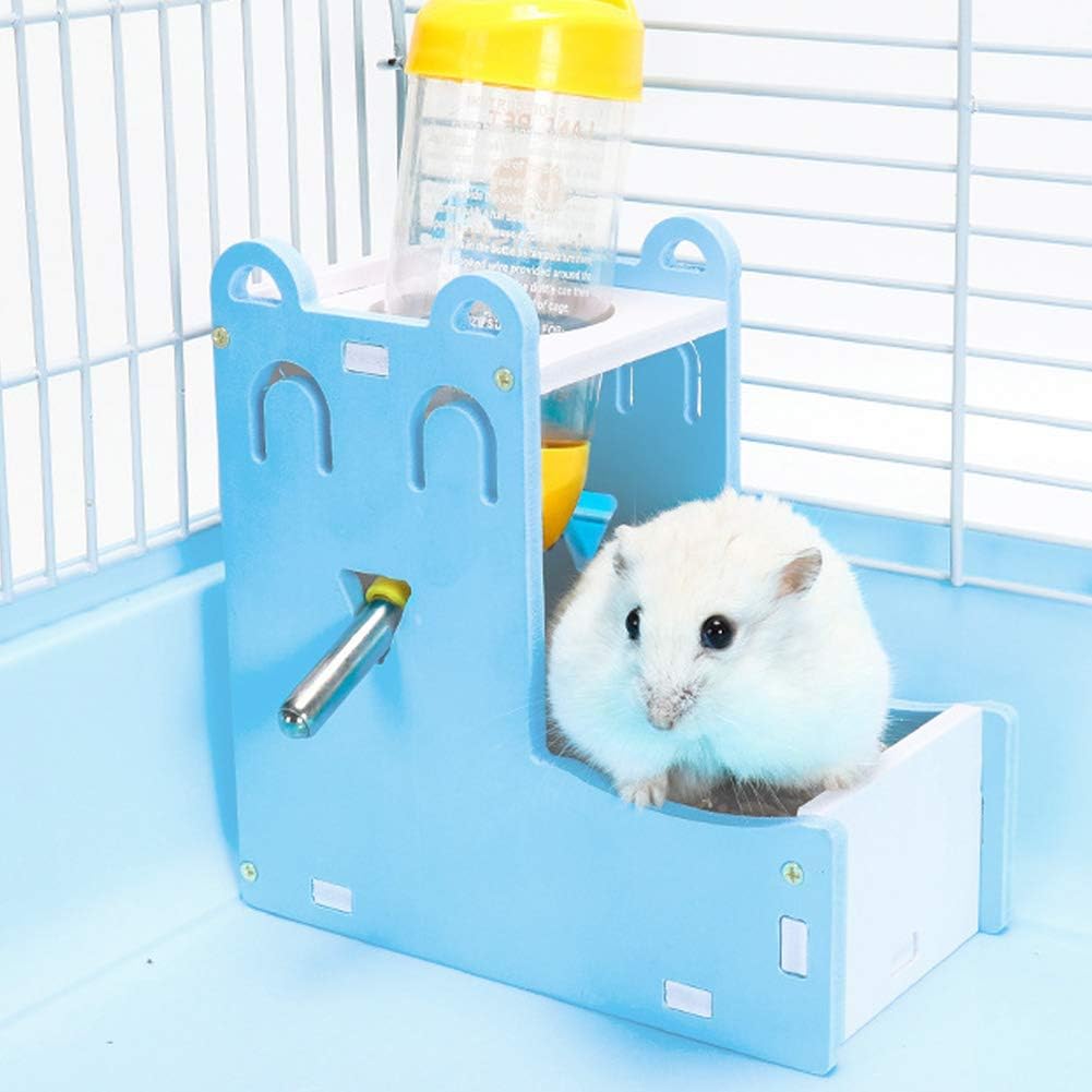 Agatige Botellas de alimentación de Agua Colgantes Base de Botella de Agua Base de contenedor de Comida Mascotas Base de alimentación automática para hámsteres Ratas Mascotas Animales pequeños