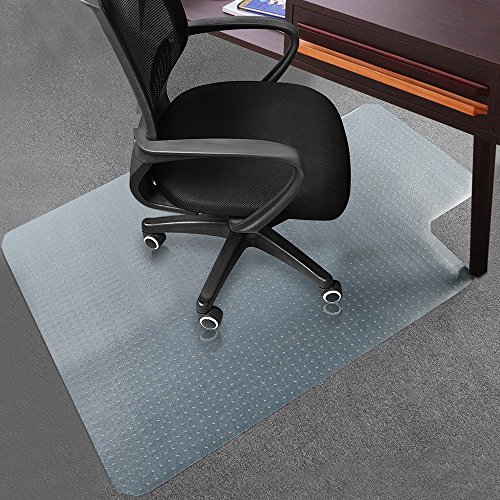 Office Desk Chair Mat for Carpet Anti-Slip PVC Transparent Sturdy Carpet Chair Mat 48" x 36" from Sallymall - No BPA Phthalates, Odorless (Lip)