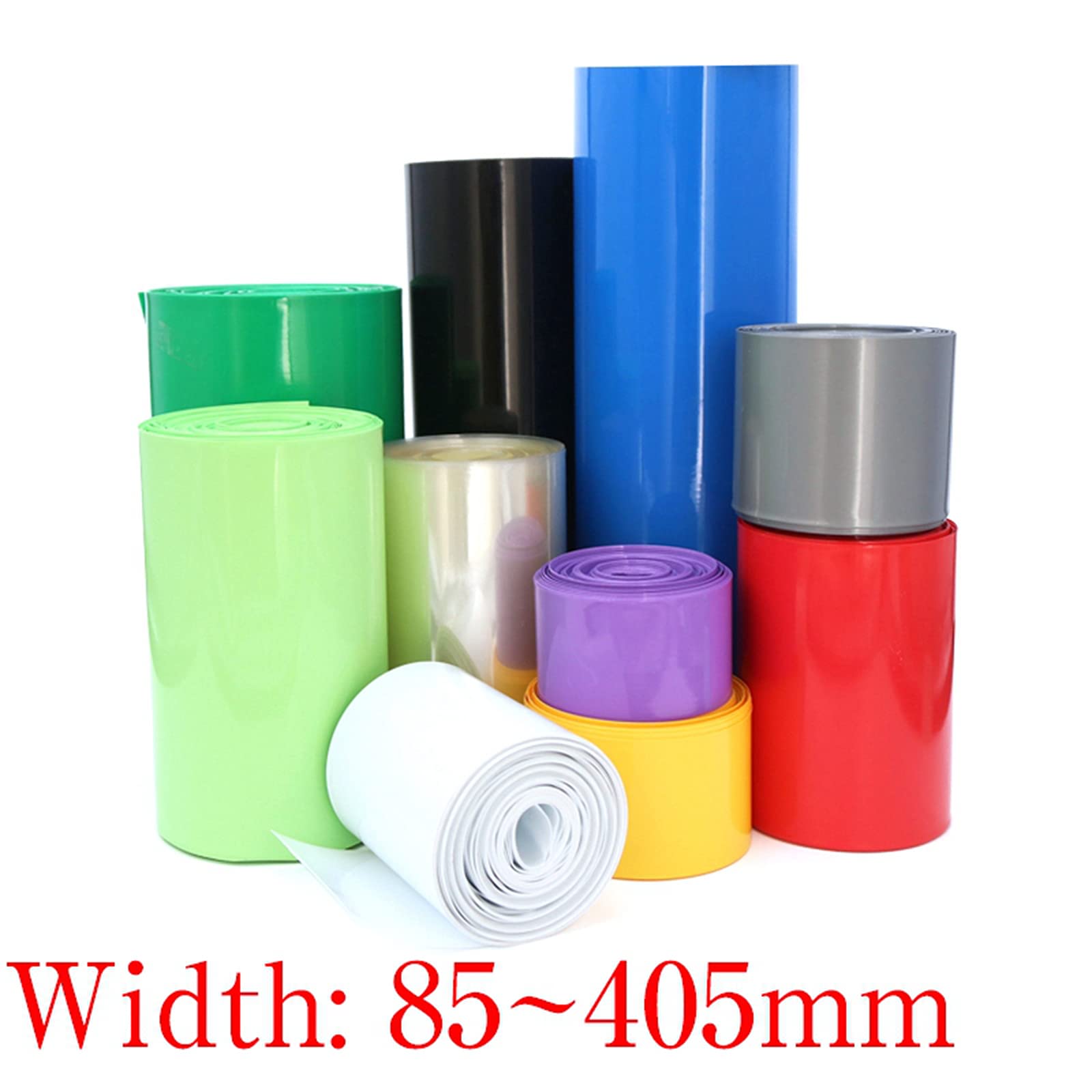 Gaine Thermorétractable PVC Pour Batterie – Diamètre 47mm, Largeur Plate 75mm, Longueur 8 Pieds – Isolation Et Protection – Pour Packs 18650, 21700…
