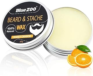 Beard Wax, 30g Natural Beard Care Balm Organic Moisturizing Beard Conditioner Wax, Improve Beard Growth, Doesn't Make The Beard Stiff(Sweet Orange)