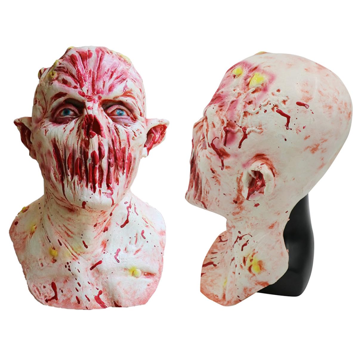 Máscara De Zombi Horrible Ideal Para Halloween Material Duradero Ajuste Cómodo