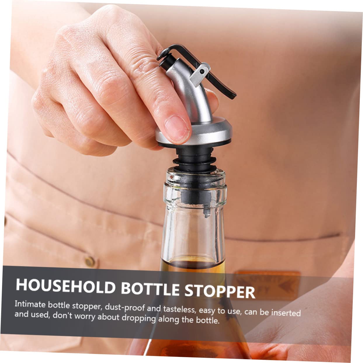 OKUMEYR 1set Sauce Pour Spouts for Bottles Multi Function Bottle Dispensers Easy Control Nozzle for Soy Sauce Vinegar Cooking Wine for Daily Use 8pcs