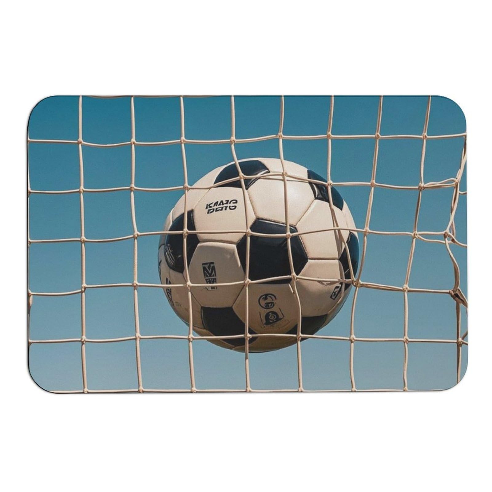 Football in The Football Network Door Mat Super Water Absorbent Non Slip Bothroom Rugs for Bathtub Sink Puppy Dog Rugs Easy to Clean Quick Dry Diatom Mud Mat for Entryway Indoor Outdoor