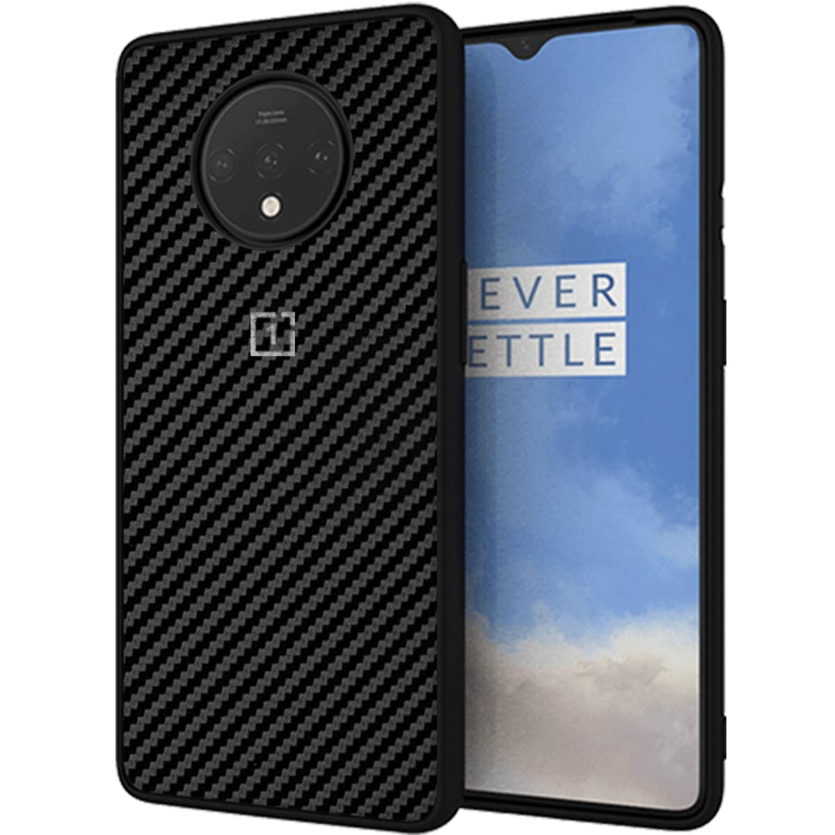 Riggear Sleek OnePlus 7T Back Cover Case (TPU+PC | Black Carbon Fiber) (B09YDJK5XP) Amazon Price History, Amazon Price Tracker