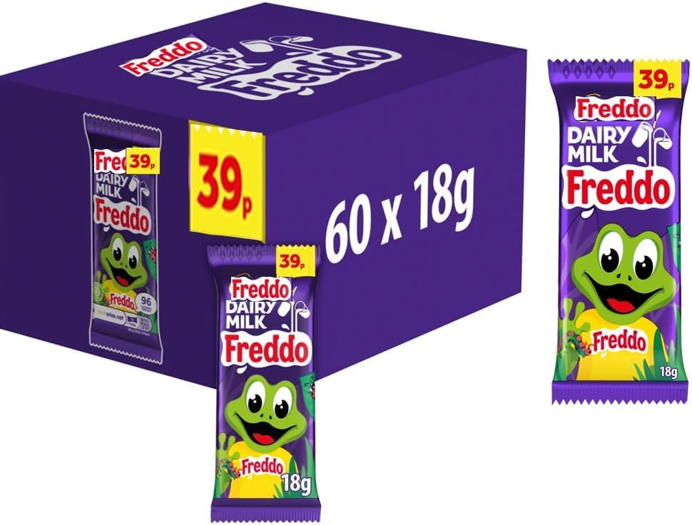 Dairy Milk Freddo Chocolate Bars 60 x 18g - Full Box
