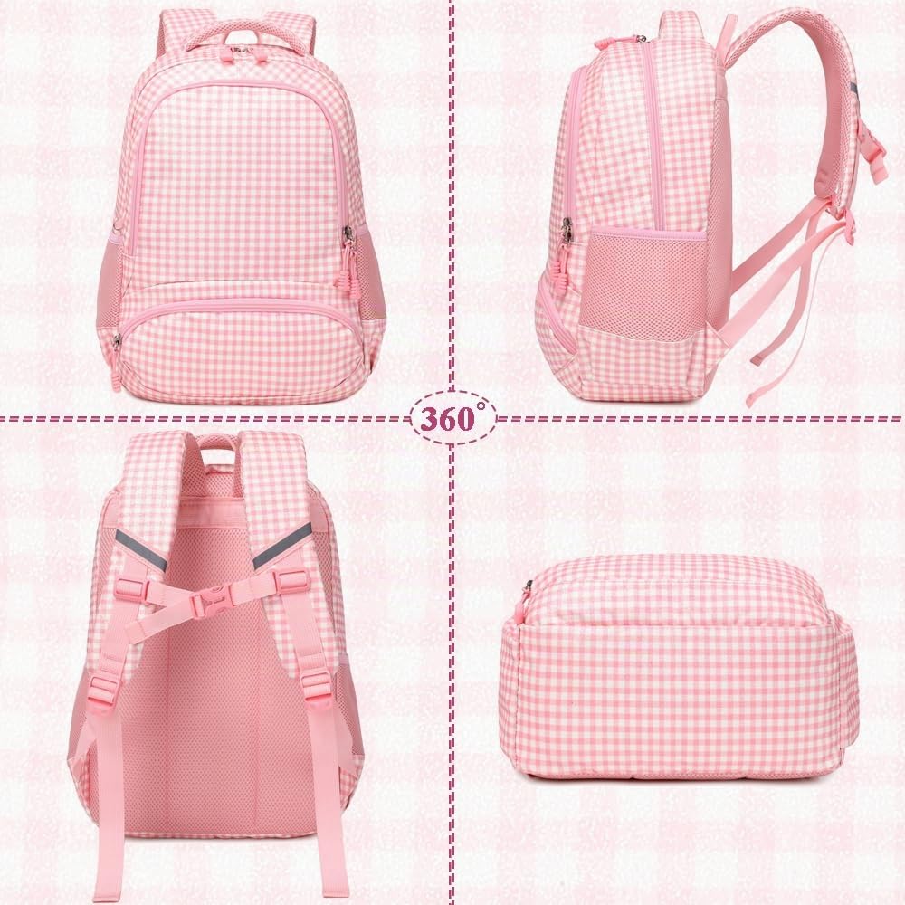Kimwadalh Mochilas Primaria Niñas Purpurina Mochila Escolare Niña para la Escuela 1-3 Grado Girls Backpack 3 en 1 Juegos de Bolsas Escolares Primarias