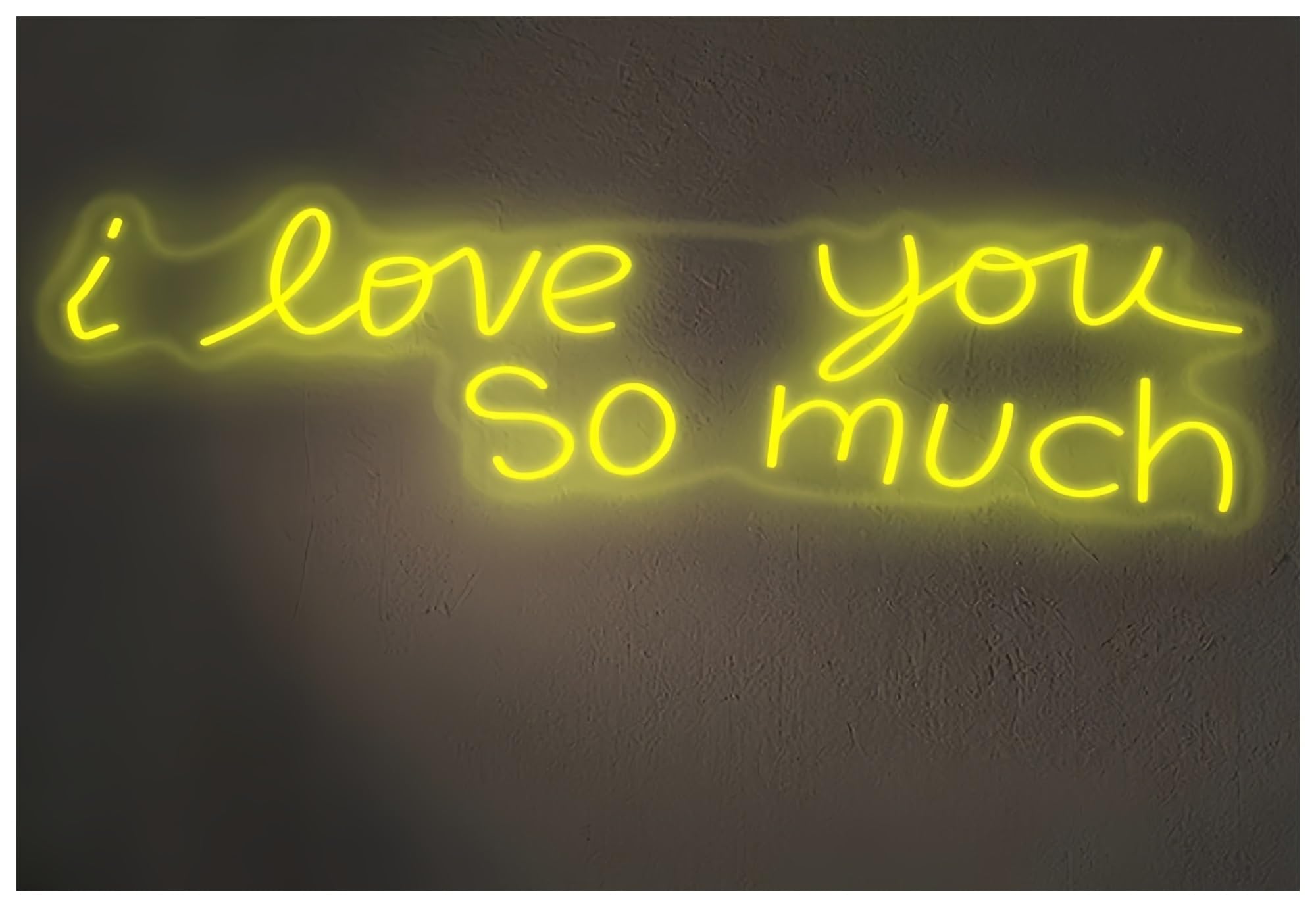 SHOUXI Sign Lamp I Love You So Much Neon Sign Wedding Decor Confession Atmosphere Art Sign 45cm(B)
