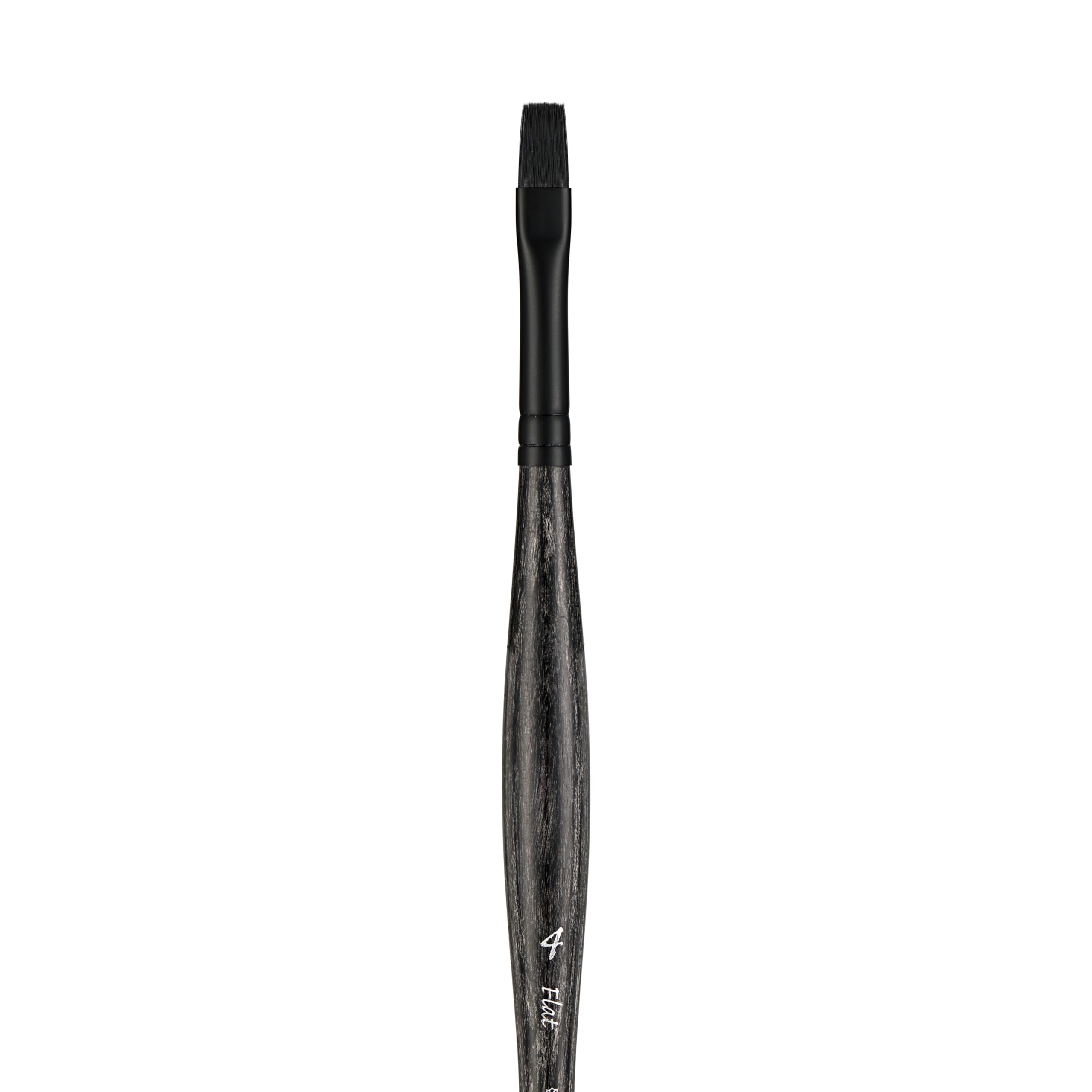 Pan Art Synthetic Flat Brush No. 04 for Oil Painting 1 Piece, Brown, Nr. 04 - Image 2