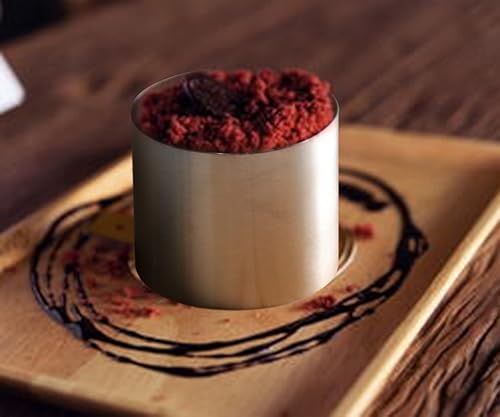 Miniatura 5 de Anillos para tartas, 6 paquetes de 2 x 2 pulgadas, de acero inoxidable, antiadherentes, moldes de anillo redondo, moldes de mousse para postre,