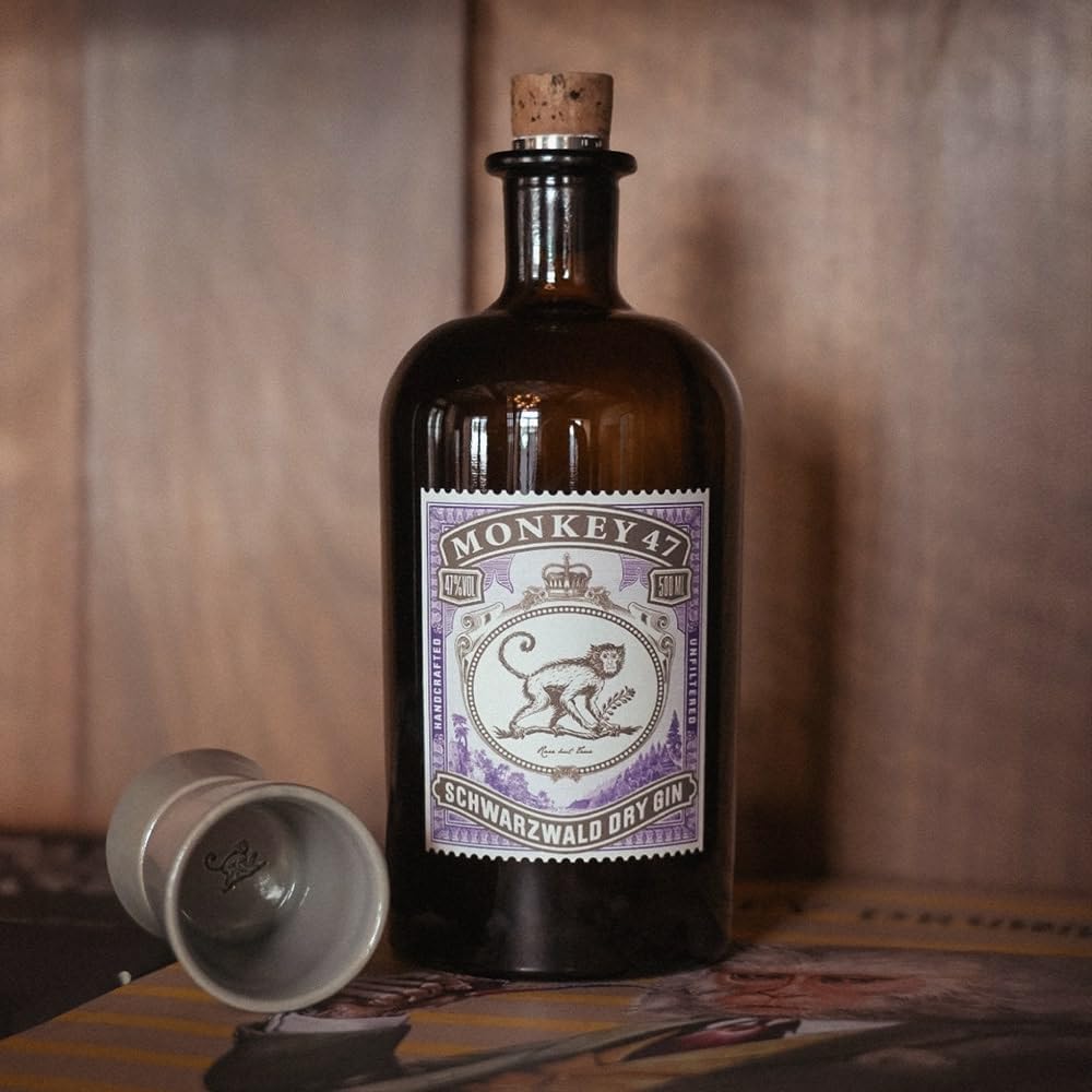 Monkey 47 Schwarzwald Dry Gin 0,5 L Premium Gin mit Wacholderaroma & Zitronennoten