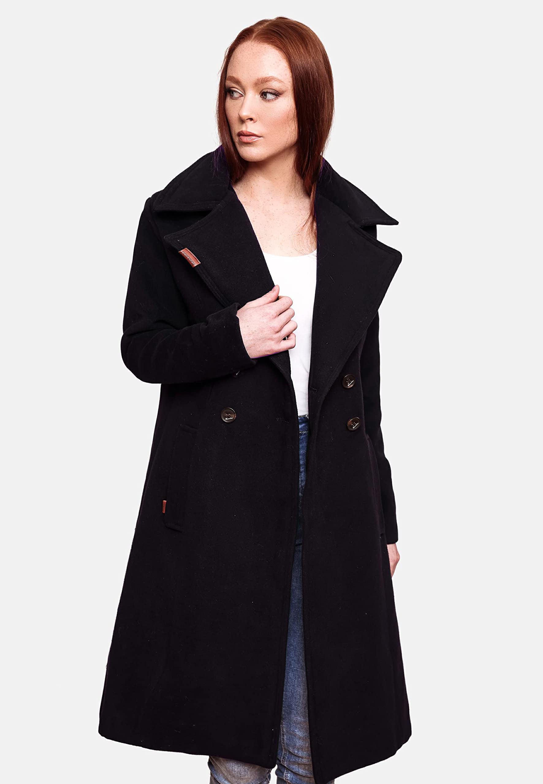 Navahoo Wooly Manteau d'hiver Trench Style Parka pour Femme XS-3XL