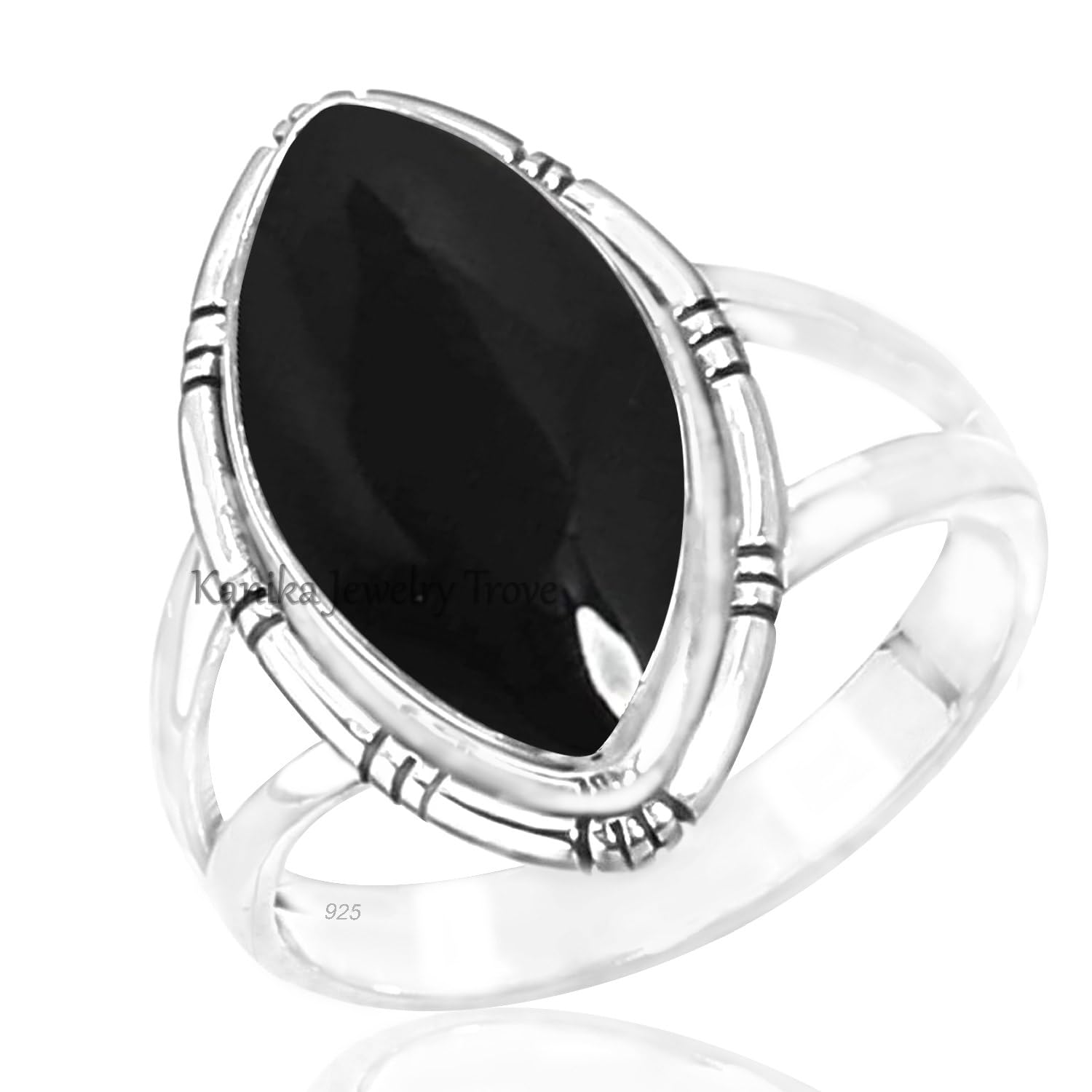 Black Onyx Gemstone Solid Sterling Silver Handmade Jewelry Ring Mother's Day Gift, Ring for Women & Girl