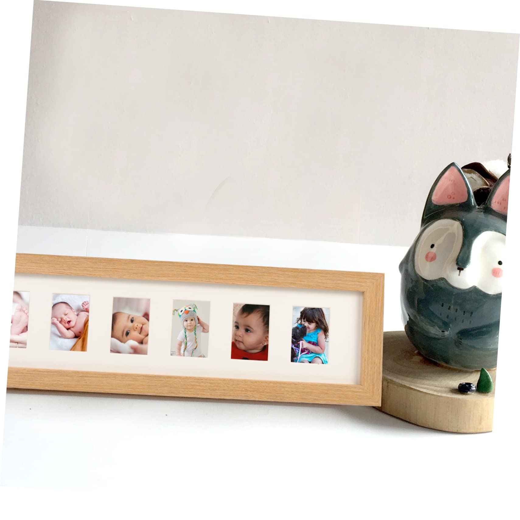 BESTonZON 2pcs Wooden Milestone Board Small Photo Frame First Year Picture Frame Keepsake Decor Infant Photo Holder