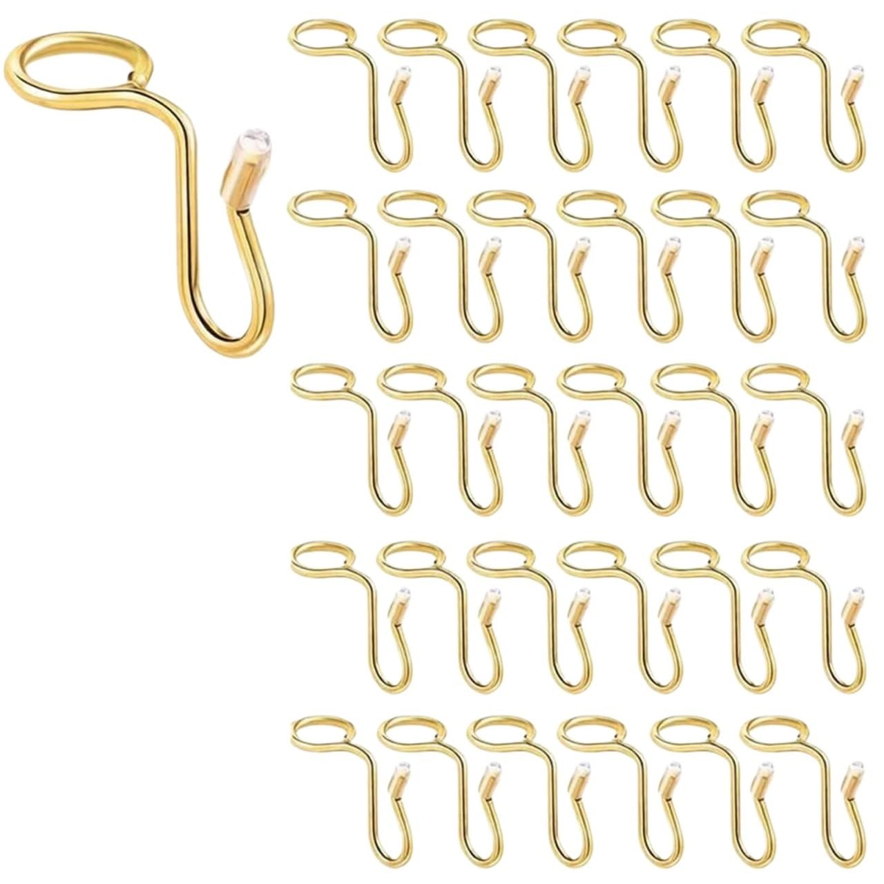 Hangers for Clothes Space Savers 40Pcs/Set Metal Wardrobe Hanger Hooks Multifunctional Cascading for Space Saving Storage(Gold)