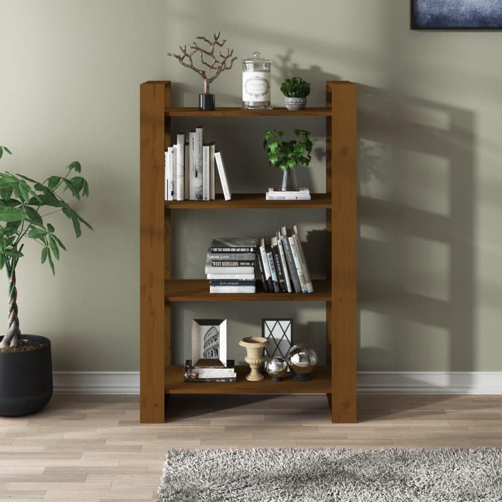 Générique Regał z litego drewna sosnowego Miód 80x35x125 cm, półka do przechowywania książek i ścianek działowych