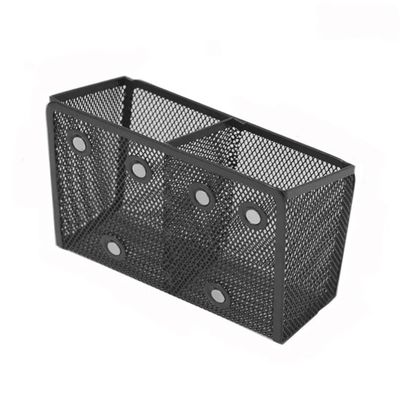Portapenne Da Scrivania Metal Magnetic Pen Holder, Double Grid Trapezoidal Large Capacity Wall Mounted Pen Holder