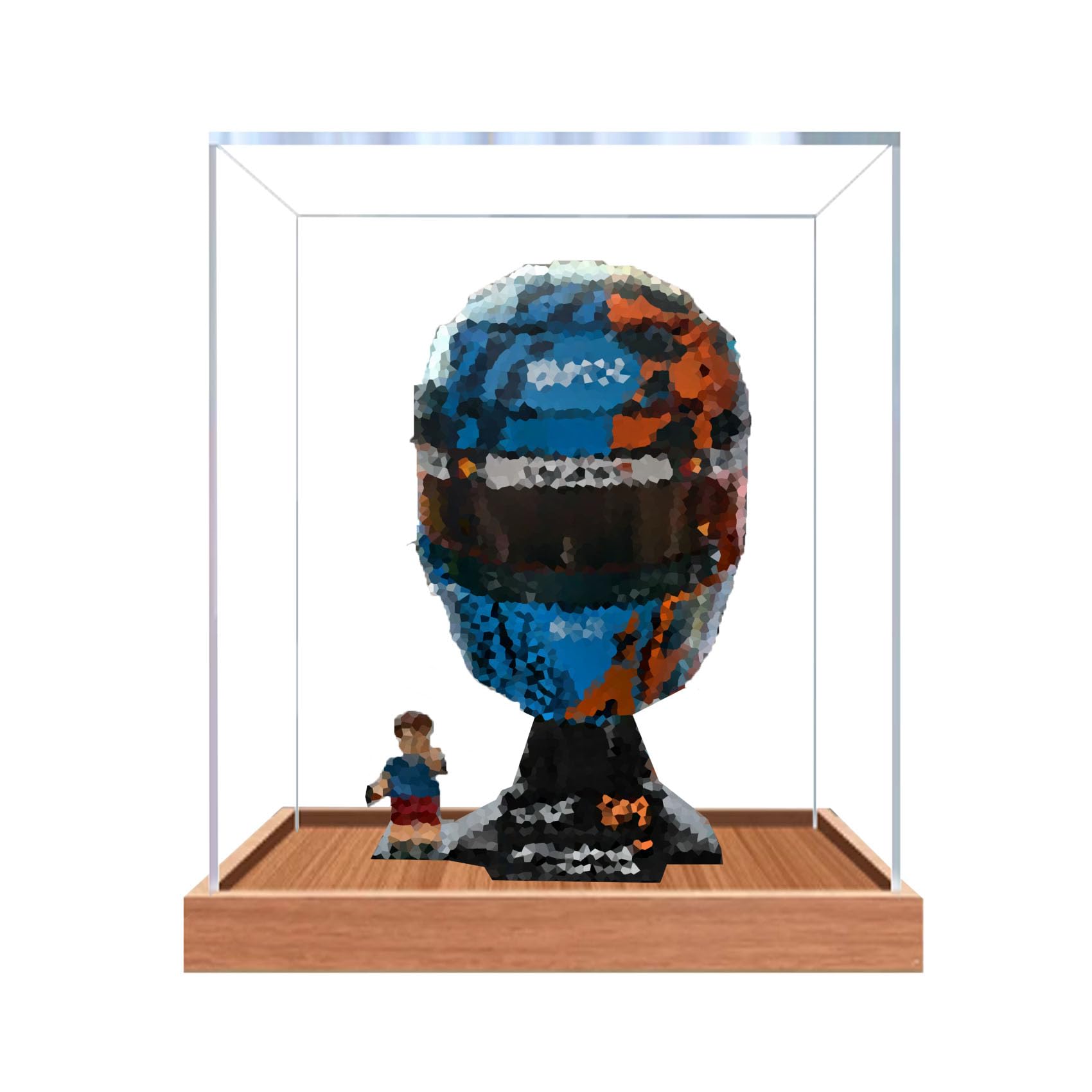 Dustproof acrylic Display Case for Le-go 43017 Helmets Model-display box only (StyleB 3mm)