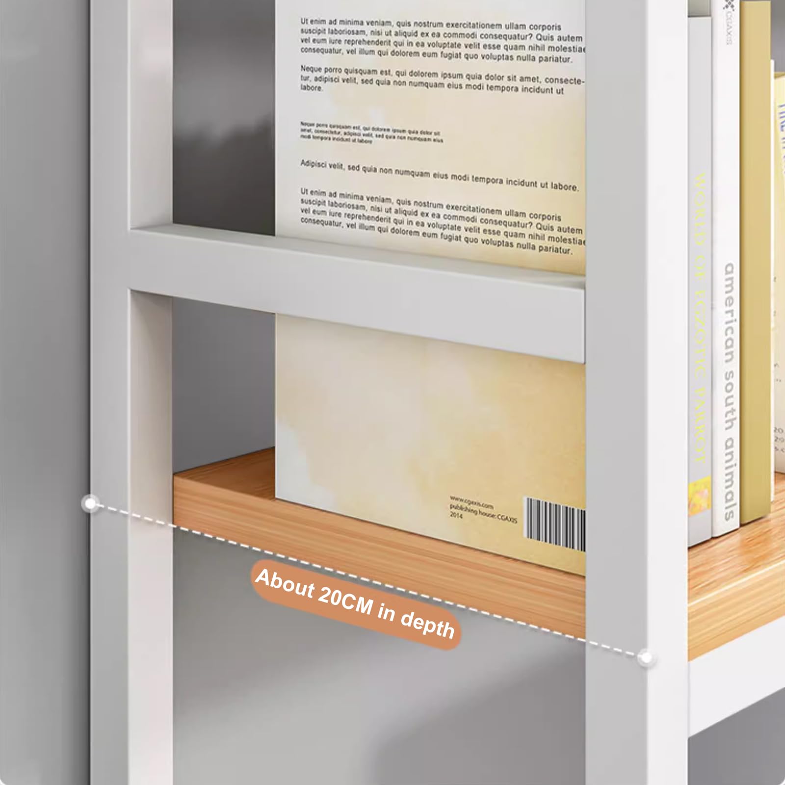 Mehrzweck-Bücherregal für Wohnheim, Schreibtisch, verstellbar, für Heimbüro und Wohnheimbedarf, vielseitiges Display für Bücher und Dekoration