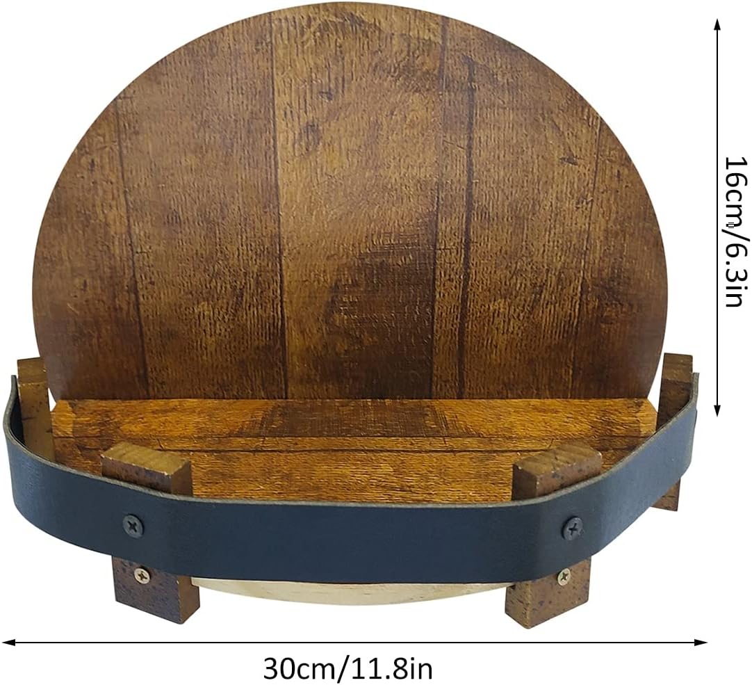 ワインラック ヴィンテージ 木製 ウォールマウント ワインボトルホルダー スタンド ワインウイスキー ラウンドシェルフ 家具 装飾