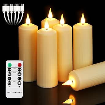 thumbnail: ZIYOUDOLI LED Kaarsen Set Van 6 - Met Afstandsbediening, Timer, Waterdicht, Voor Binnen & Buiten