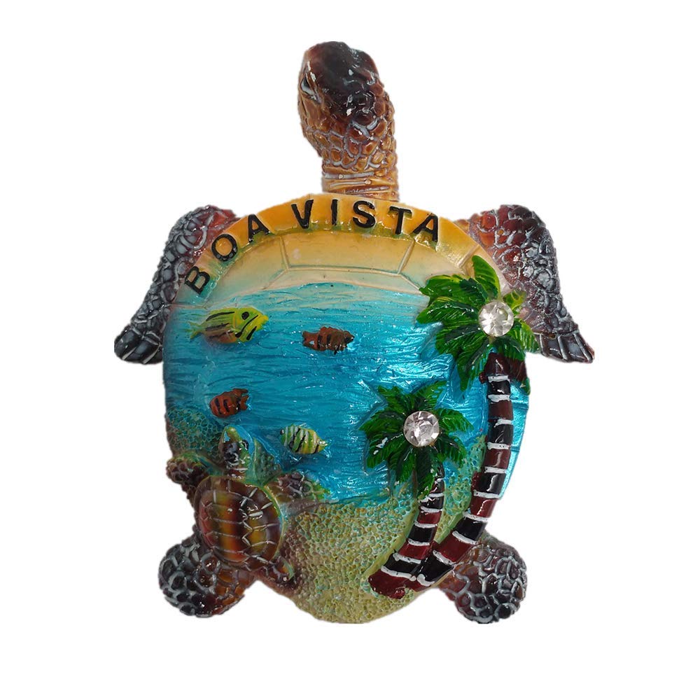 Muyu Magnet Boa Vista Cabo Verde 3D Sea Turtle Style Boa Vista Cape Verde Fridge Magnet Souvenir Gift Refrigerator Decor Magnetic Sticker Collection