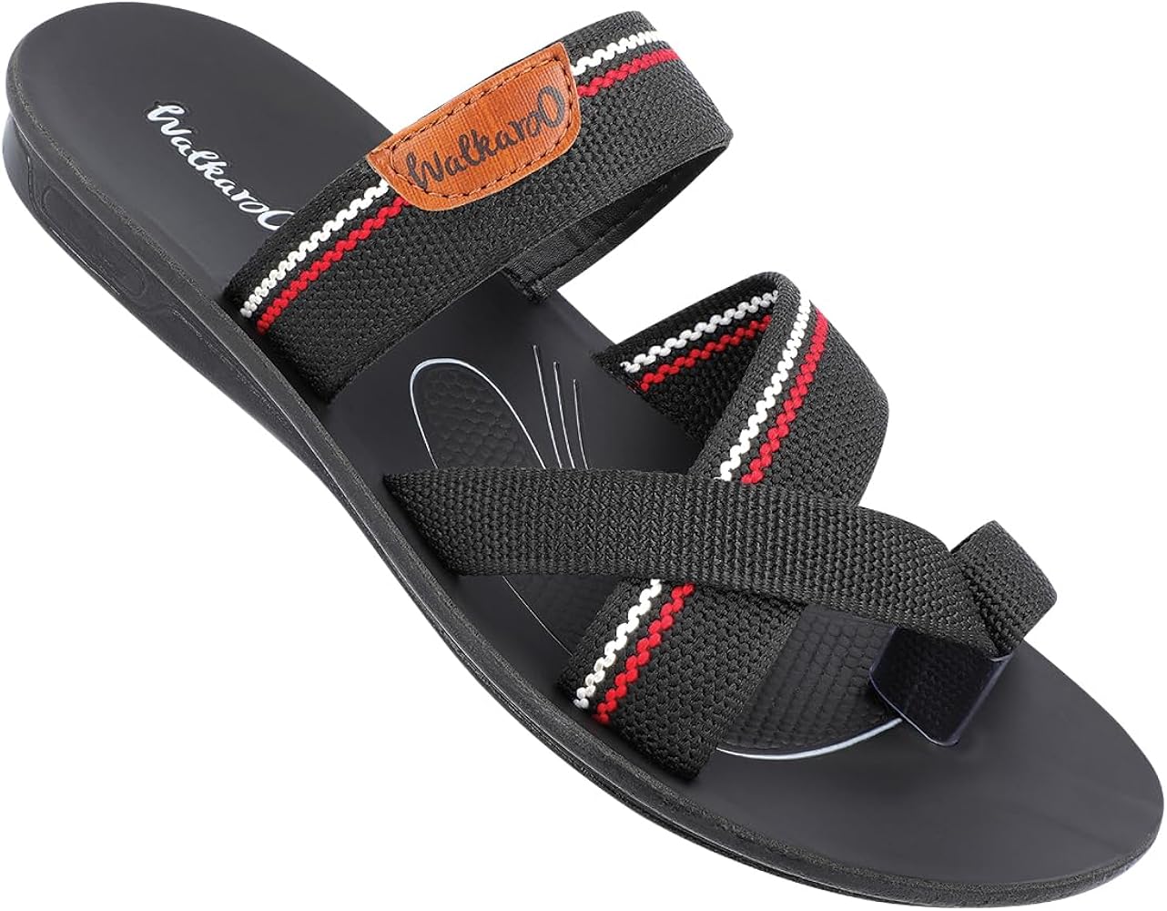 WALKAROO BX1653 Mens Casual Wear and Regular use Sandals - Black