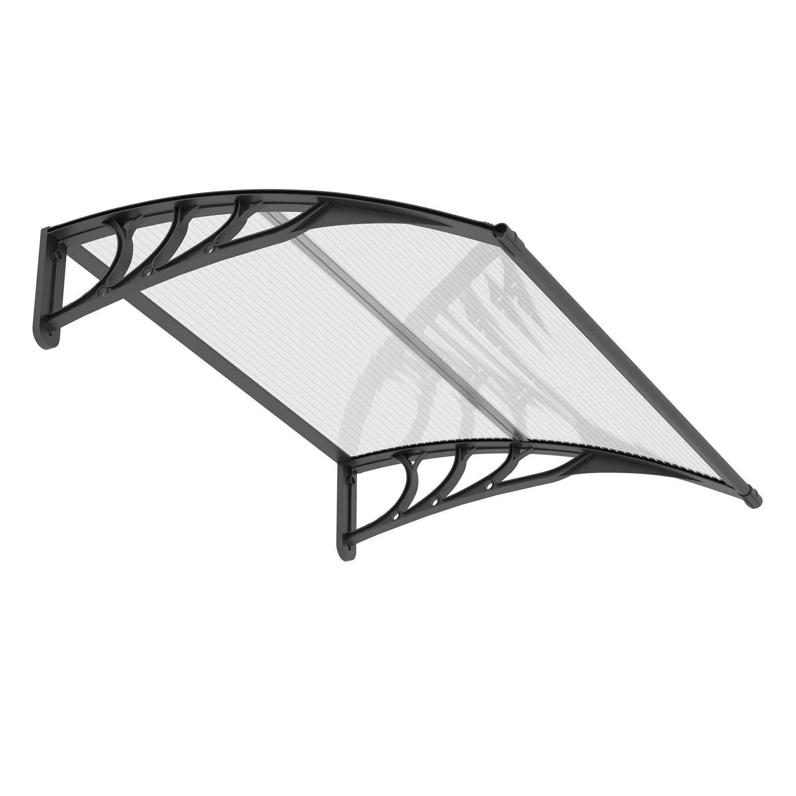 Door Entrance Awning 35x100 inches, Polycarbonate Window & Door Canopy for Patio, UV, Rain Snow Protection, Hollow Sheet Outdoor Awning
