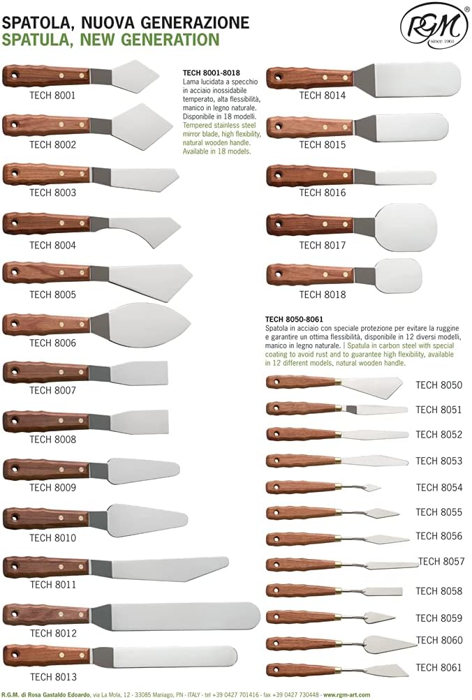 RGM Large Painting Spatula, 8003, Small, Multi