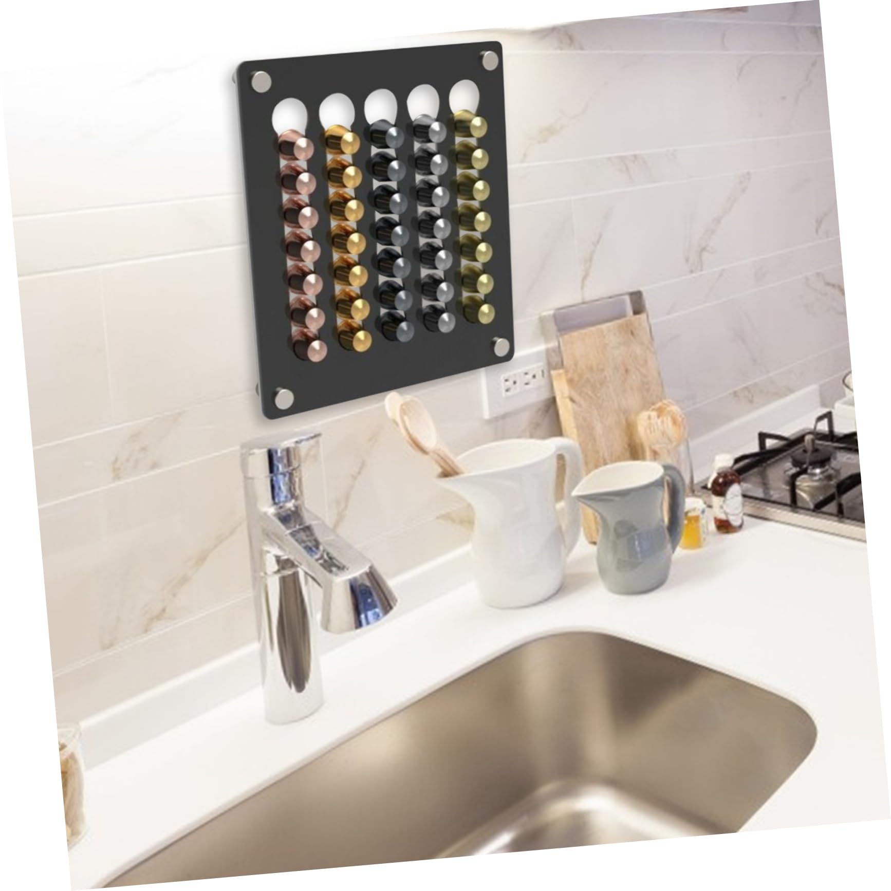 SHOWERORO Porta Capsule Di Caffè in Acrilico Organizzatore Per Capsule Di Caffè Accessorio Cucina Resistente E Durevole Facile Da Pulire