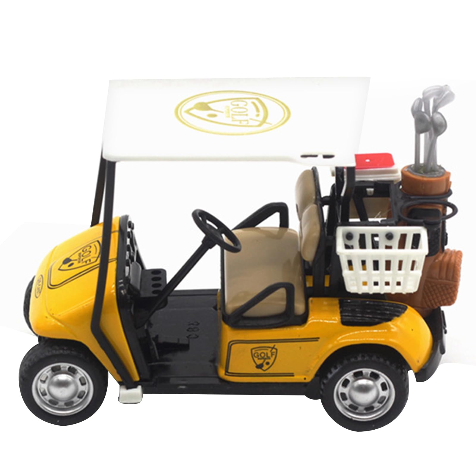 Golf Cart Toy 1 36 Scale Pullback Alloy Mini, Golf Cart Toy Model, Diecast Metal, Vintage Car Model For Boys Girls Cake Toppers Decoration Miniature Figurine Ornament