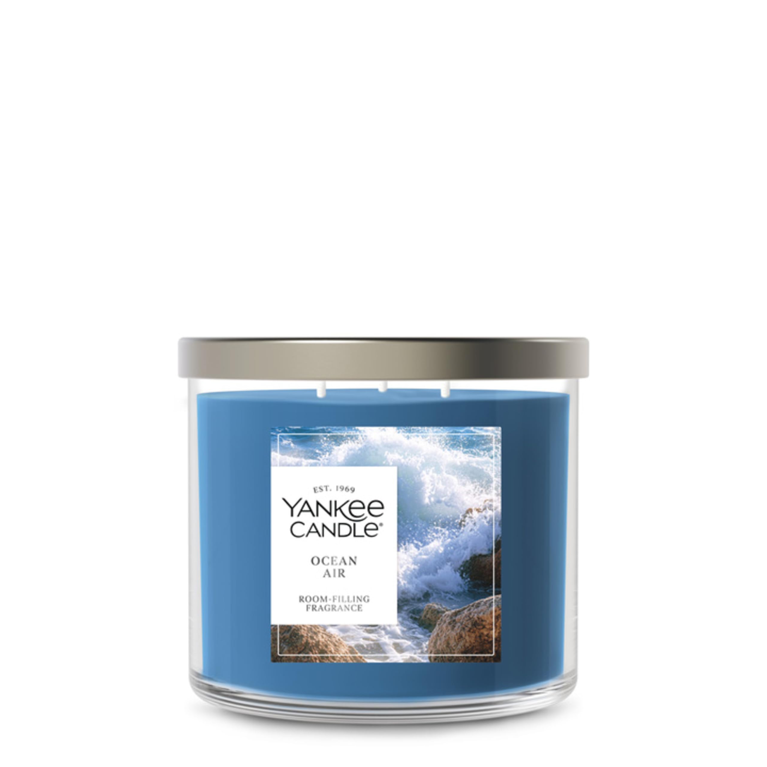 Yankee Candle Ocean Air, Scented Candle, 14.5oz 3-Wick Candle Jar with up to 40 Hours Burn Time Ocean Air 14.5 oz