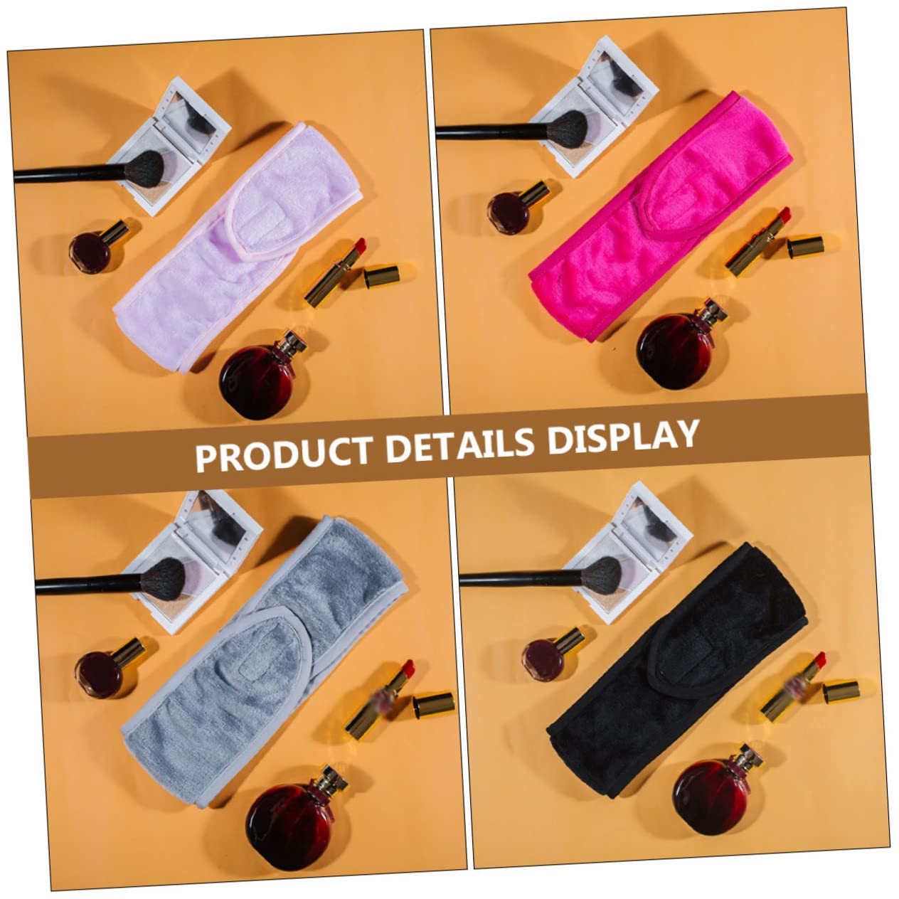 MAGICLULU 12 Pz elastico per in fibra accessorio per per il lavaggio del viso doppio chignon per make up scrunchies arredamento cerchietti copricapo trucco
