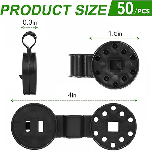 Miniatura 5 de TNHINA 50 piezas de agarre de bloqueo de tela de sombra, abrazadera de plástico para fijar tela de sombra, accesorio reutilizable para tiendas de