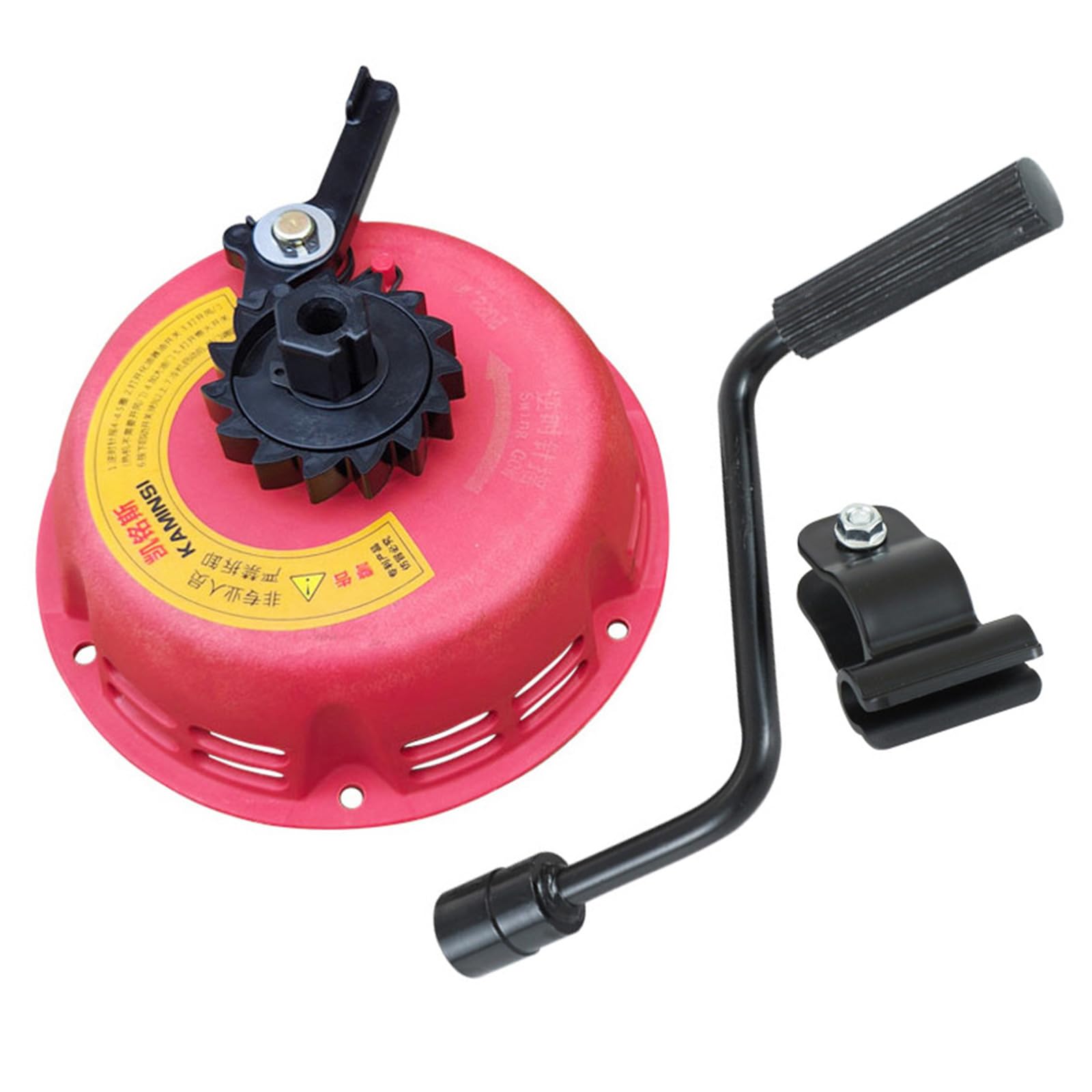Hsioluted Red Hand Cranked Starter Eliminating Pull Rope Operate Compatible For 168 170F Gasolines Engines Case For Generator Tiller Sprayer Hand Cord