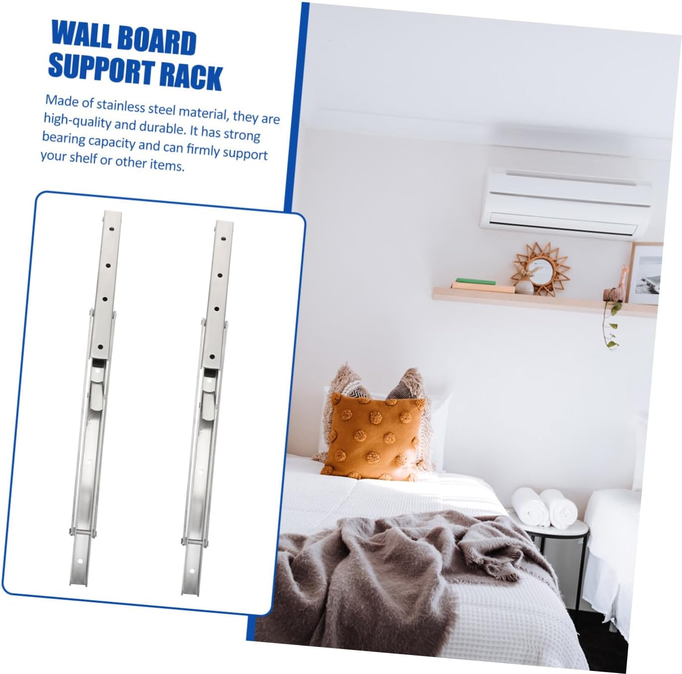 Gadpiparty Sturdy Stainless Steel Brackets for Shelves Wall Board Support