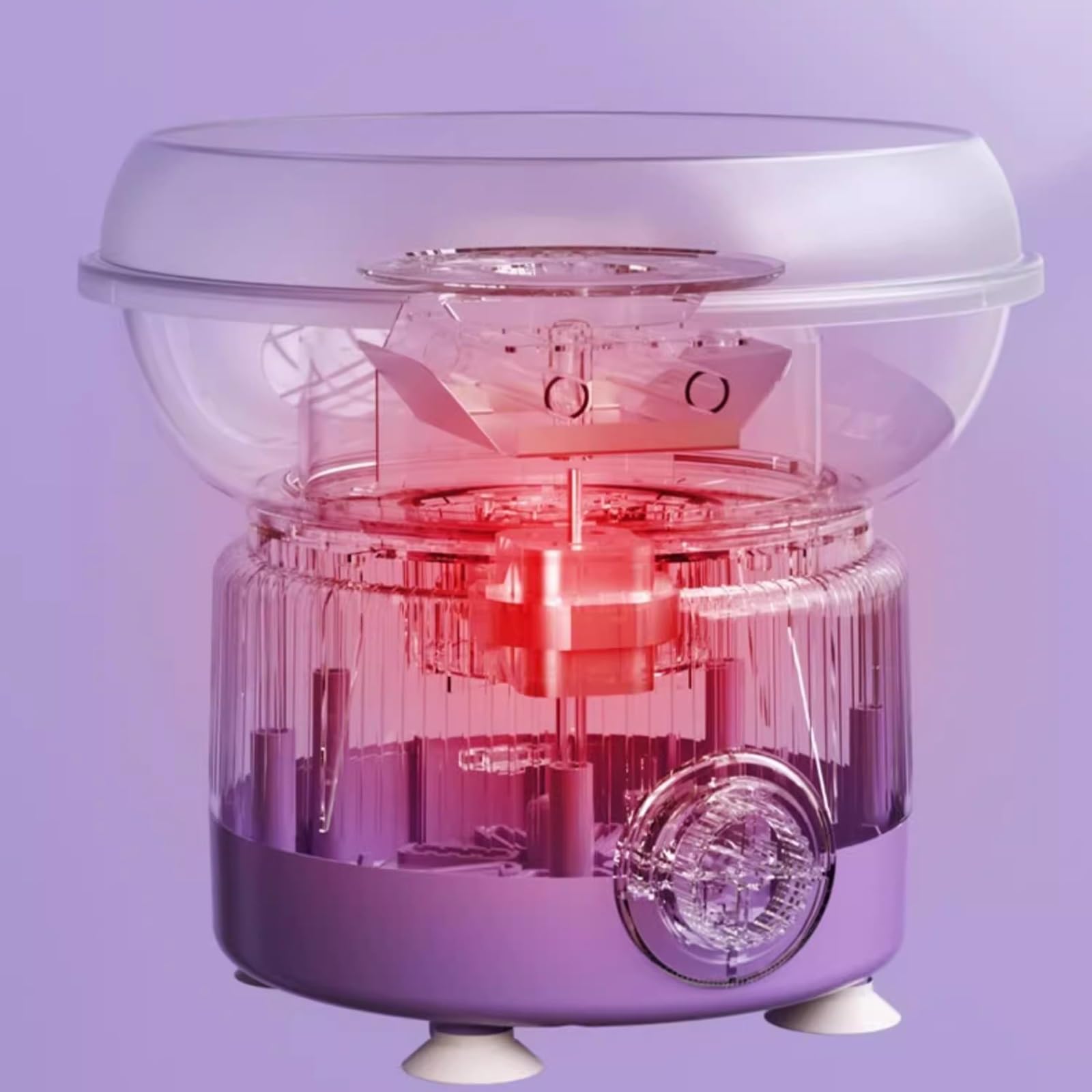 Maquina Algodón Azúcar Máquina de algodón de azúcar for el hogar, Mini máquina de algodón de azúcar completamente automática, máquina de algodón de azúcar de colores Máquina Algodón Caramelo(Purple)