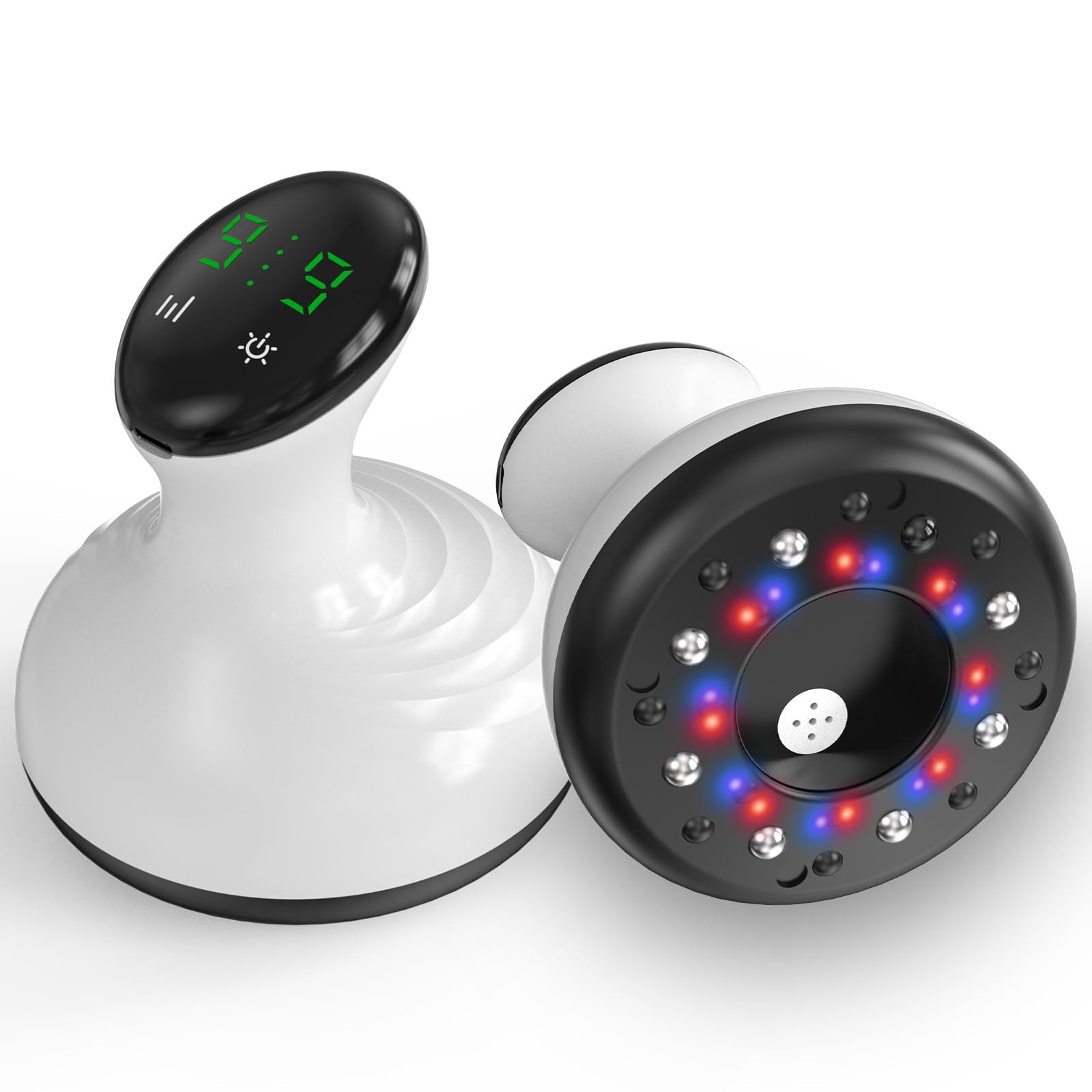 Rkdely Anti Cellulite Suction Cup Massager, 9 Level Electric Cellulite Massager Massage Suction Cups with Infrared, Guasha Cellulite Device for Feet, Hands, Back Pain Relief